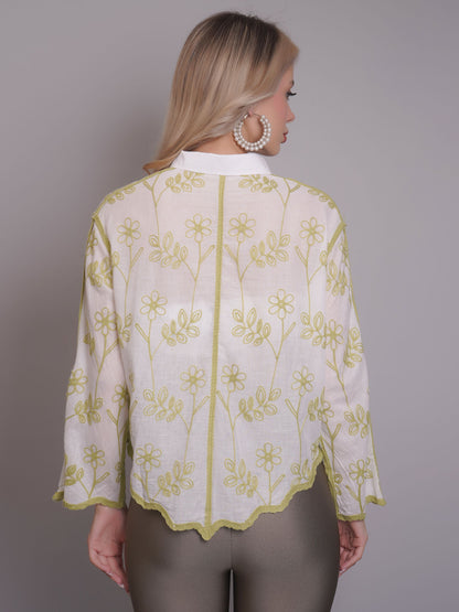 Chain Stitch Embroidered Shirt
