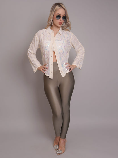 Chain Stitch Embroidered Shirt