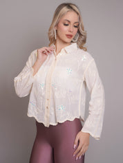Chain Stitch Embroidered Shirt
