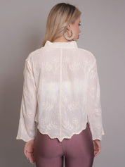 Chain Stitch Embroidered Shirt
