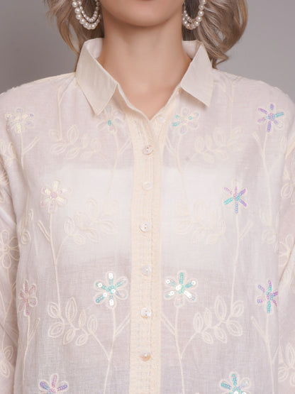 Chain Stitch Embroidered Shirt