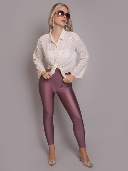 Chain Stitch Embroidered Shirt
