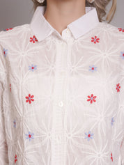 Chain Stitch Embroidered Shirt