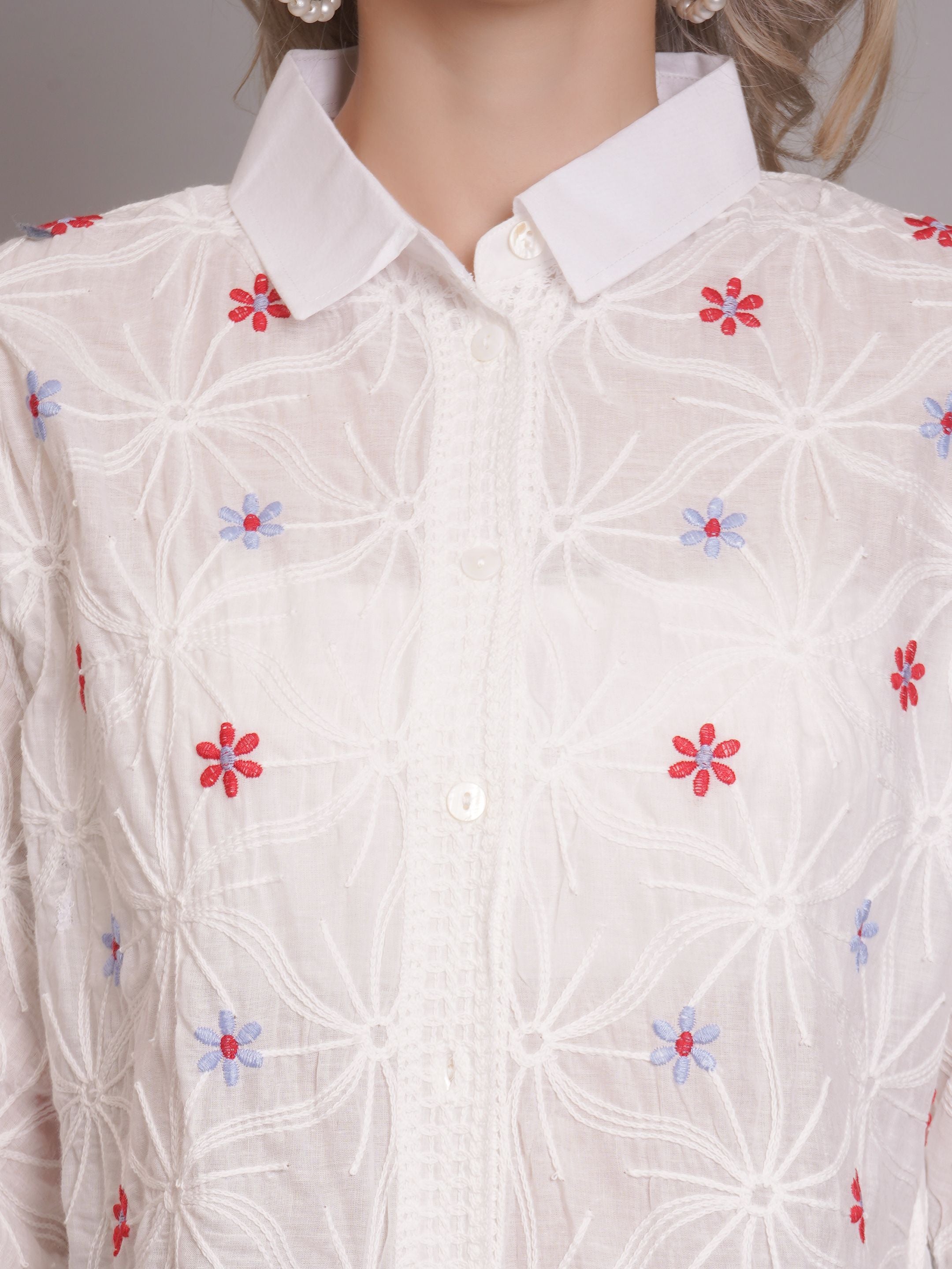 Chain Stitch Embroidered Shirt