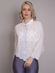 Chain Stitch Embroidered Shirt