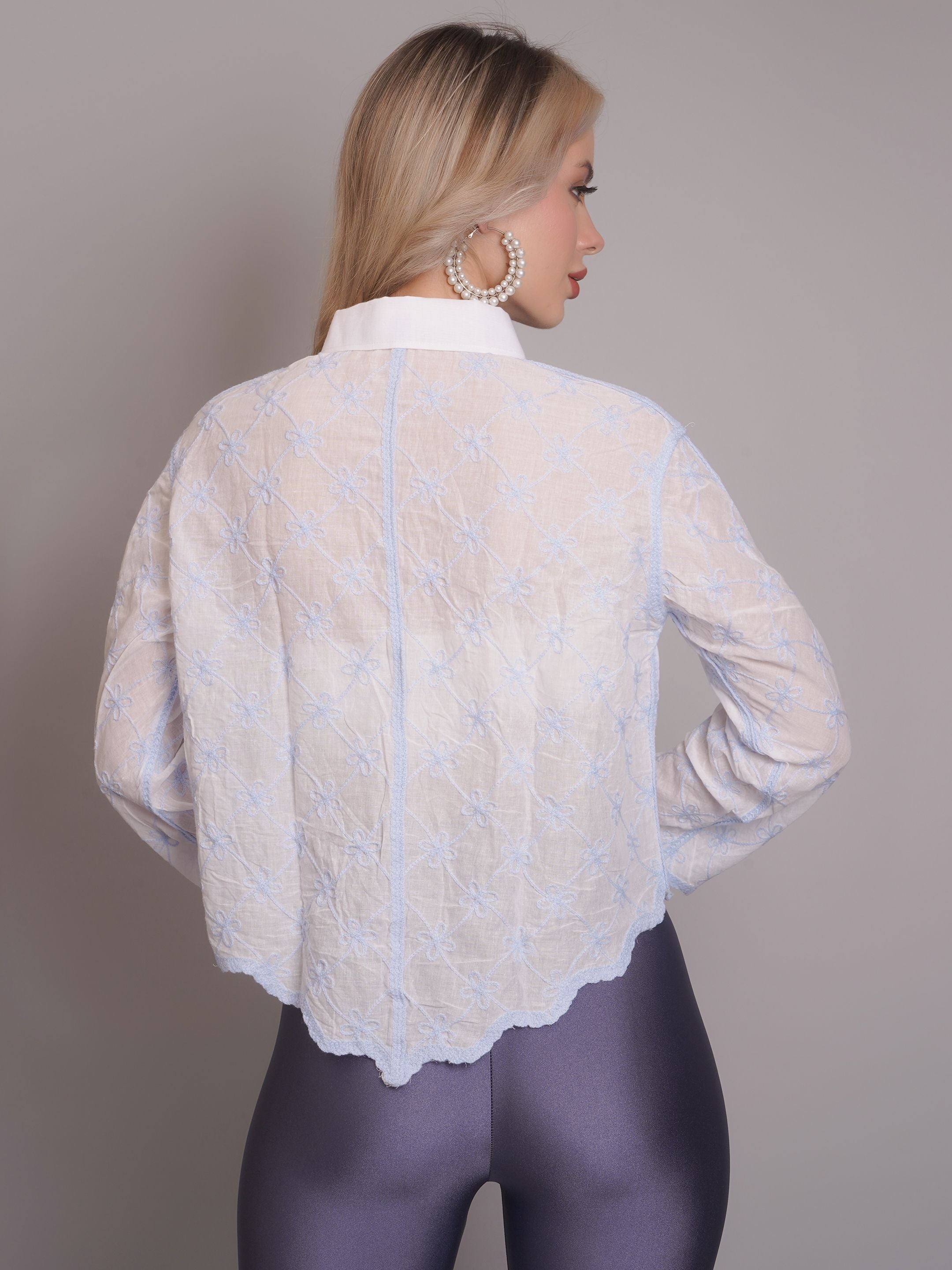 Chain Stitch Embroidered Shirt