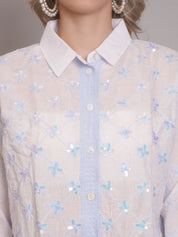 Chain Stitch Embroidered Shirt