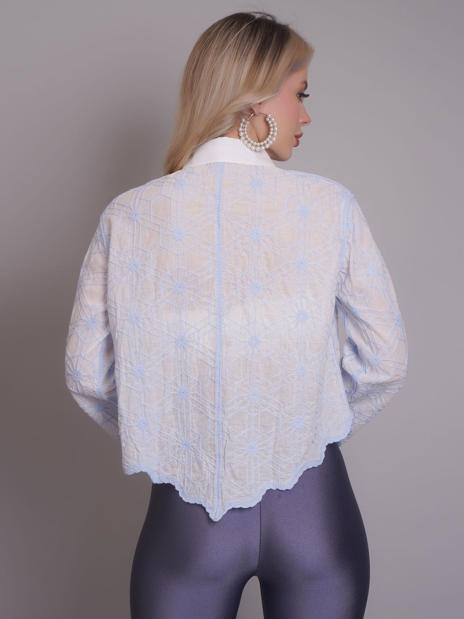 Chain Stitch Embroidered Shirt