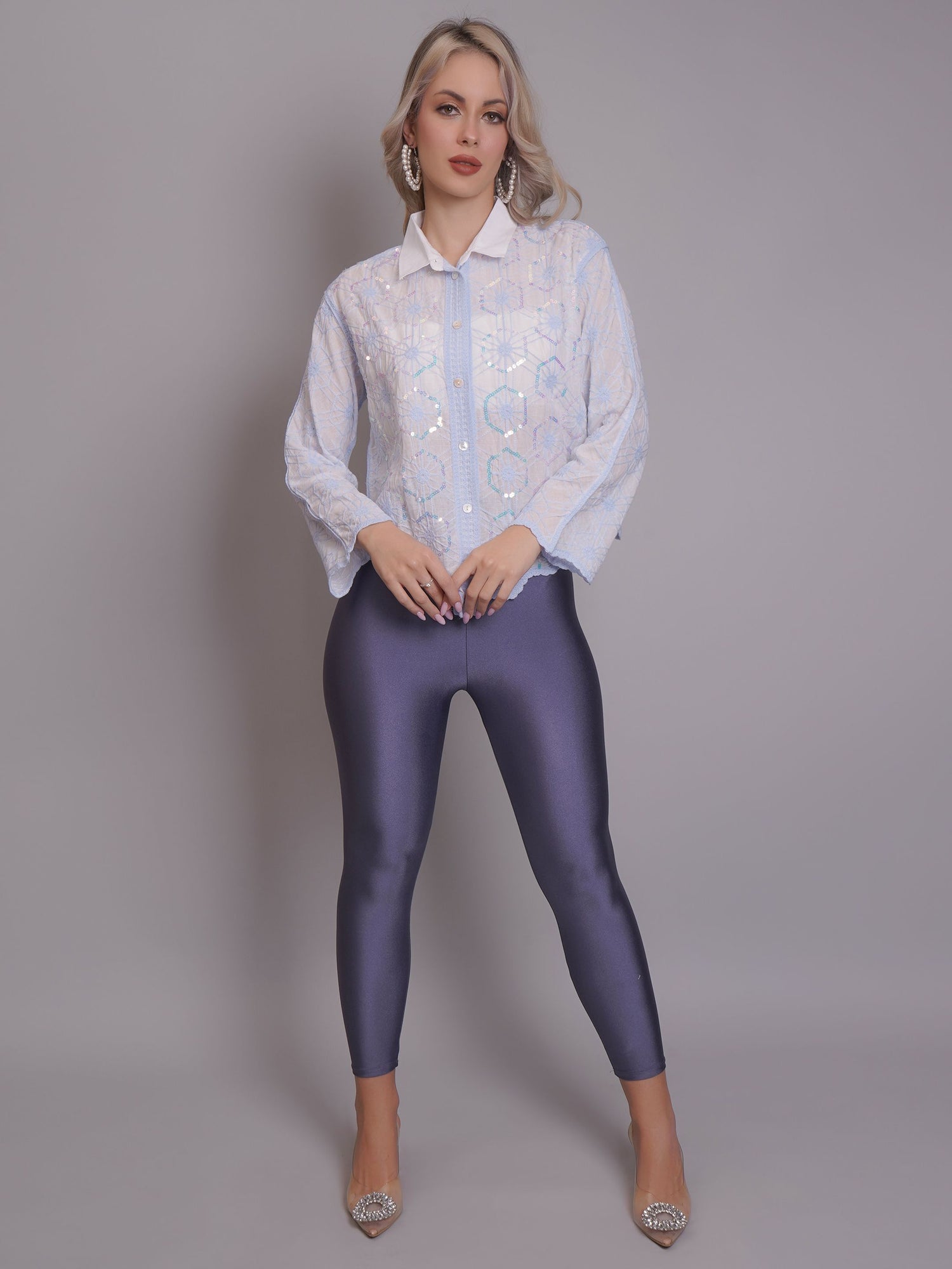 Chain Stitch Embroidered Shirt