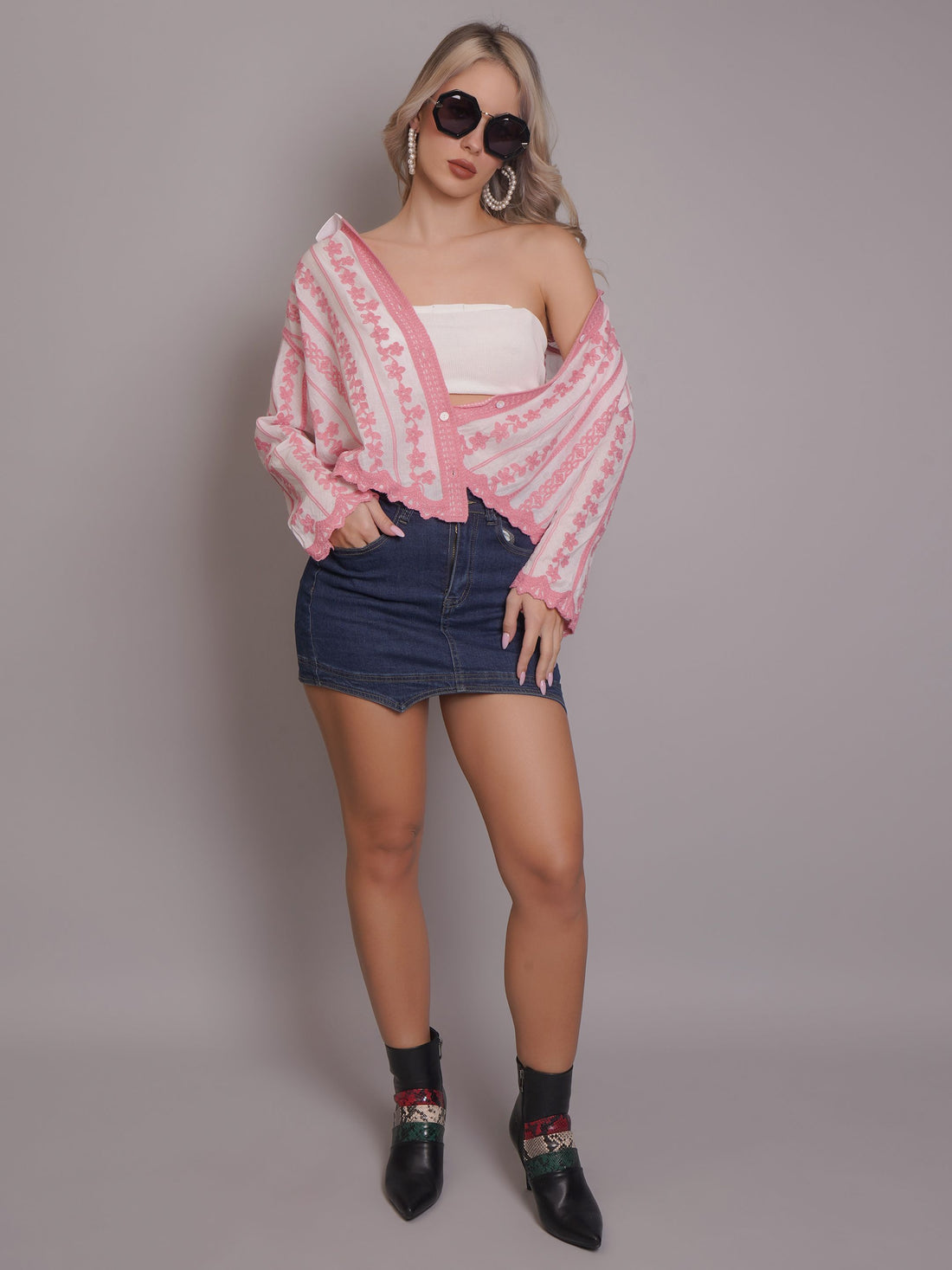 Chain Stitch Embroidered Shirt