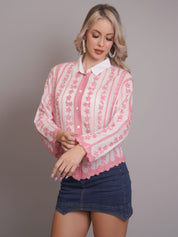 Chain Stitch Embroidered Shirt