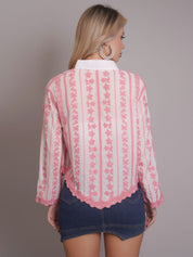 Chain Stitch Embroidered Shirt