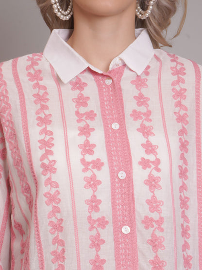Chain Stitch Embroidered Shirt