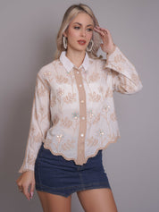 Chain Stitch Embroidered Shirt