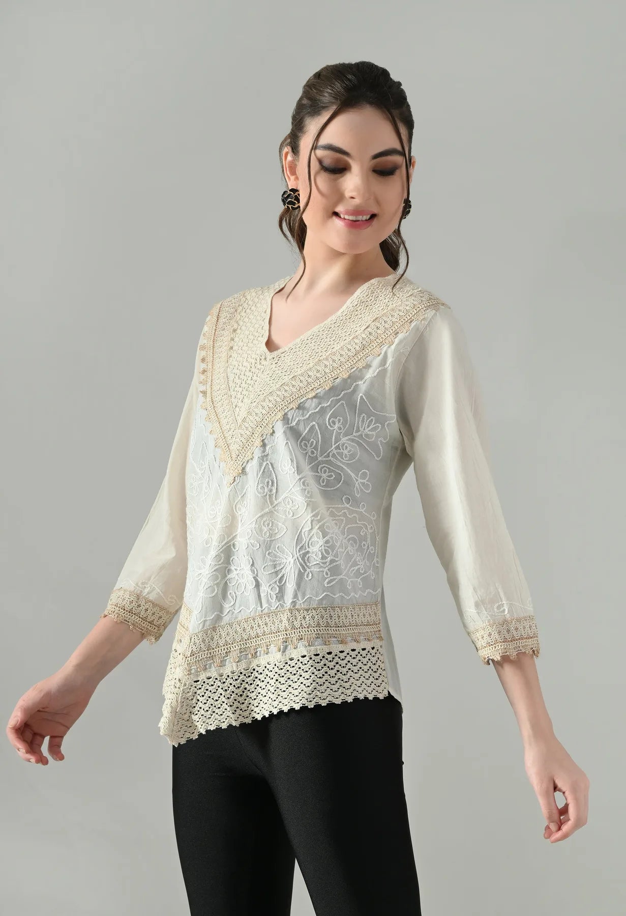 Flora Grace Embroidered Top