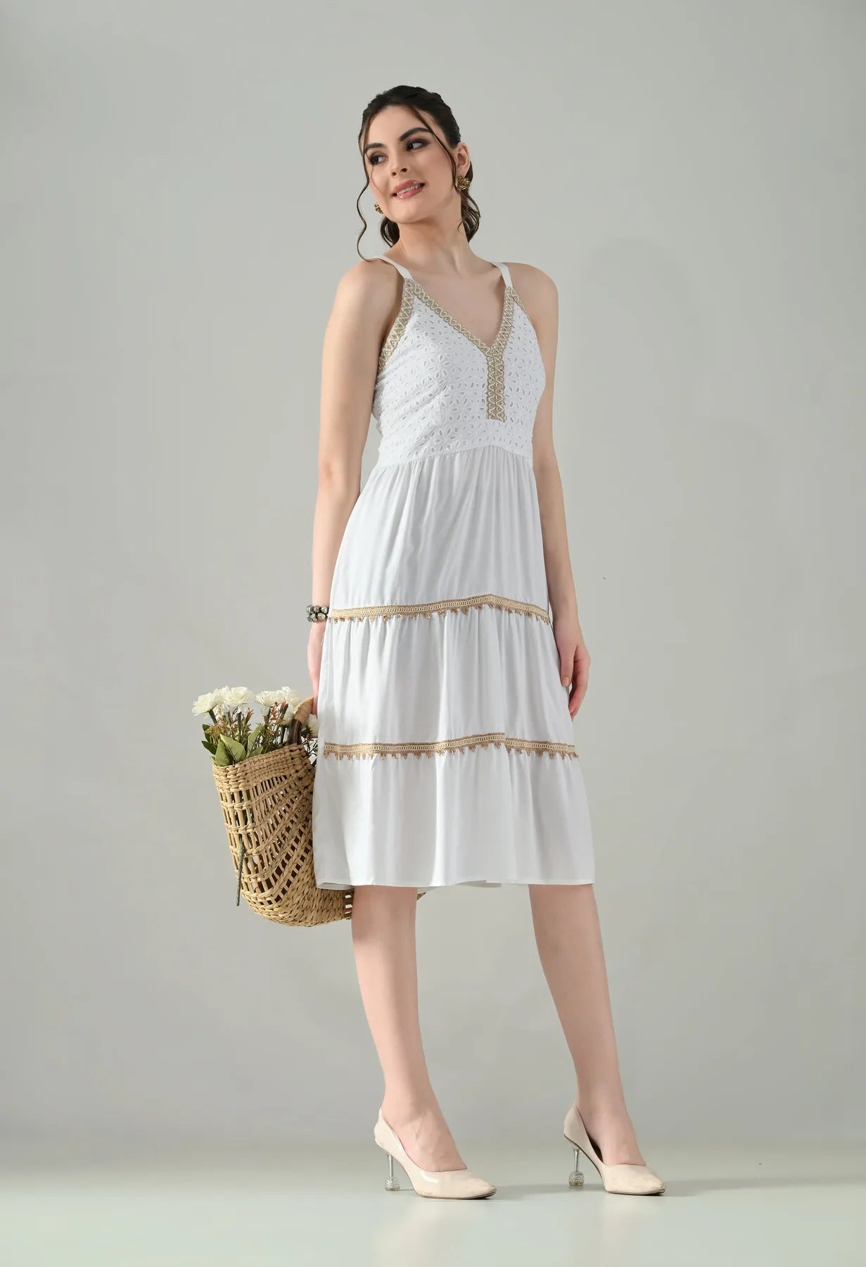 Schiffli Breeze Short Dress