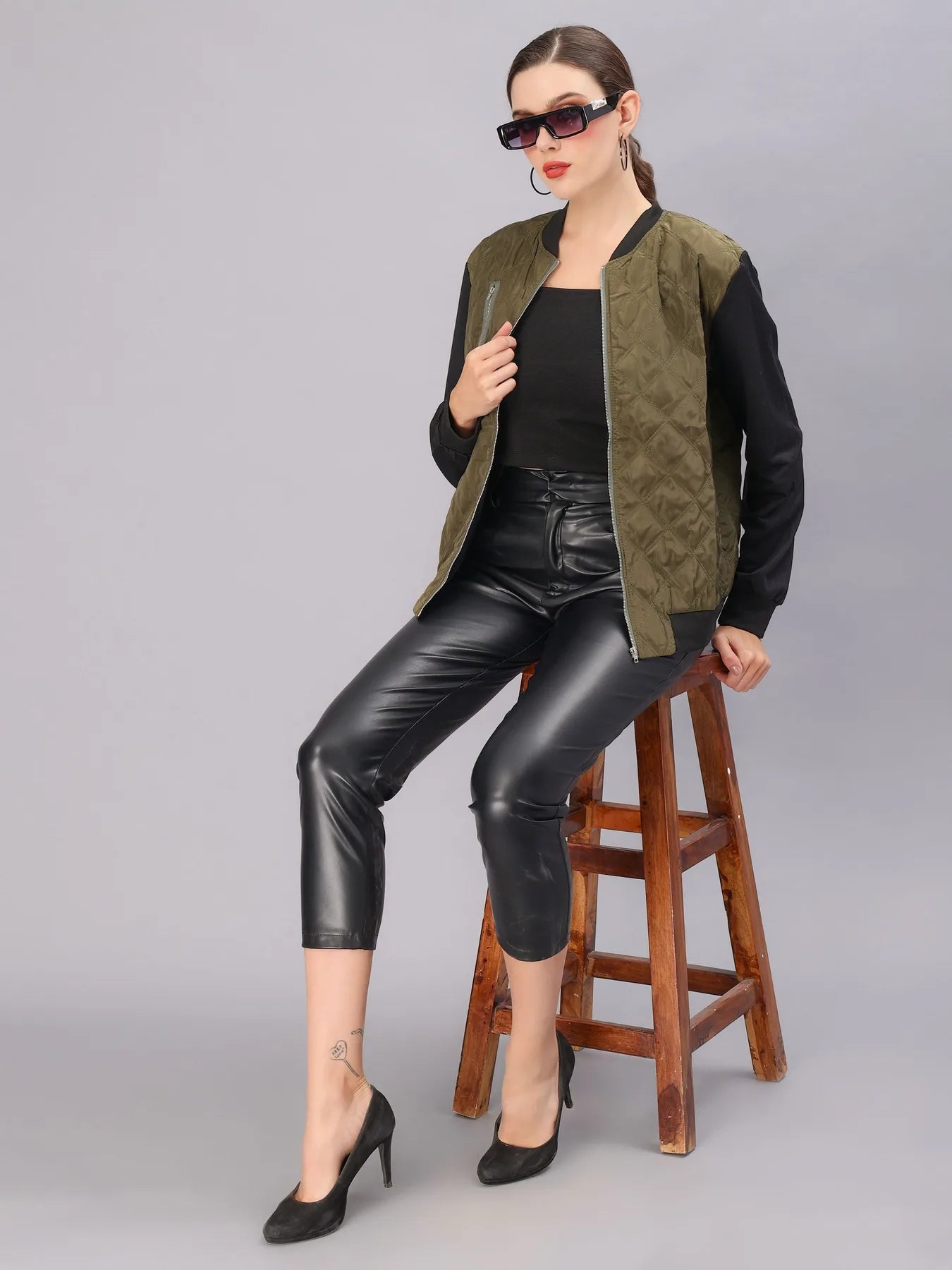 Zipper Bomber Jacket