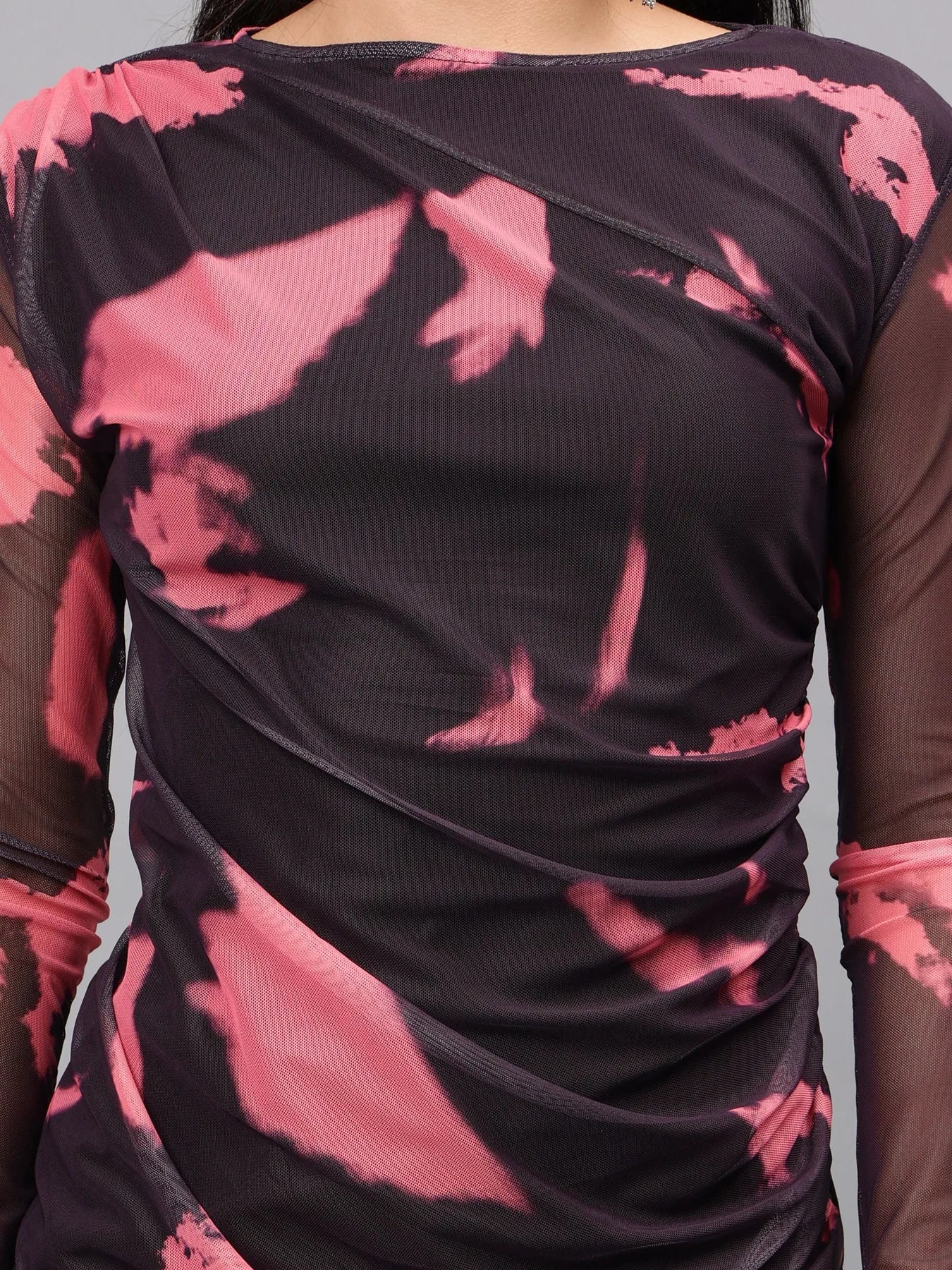 Tie Dye Bodycon Ruched Dress