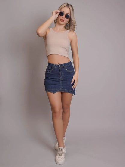 Padded Ribbed Crop Top