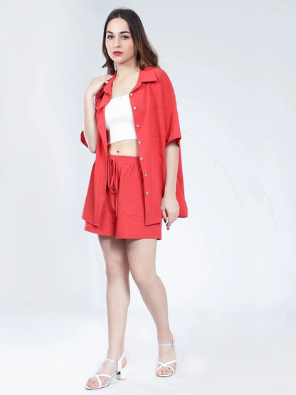 Shirt Shorts Two-Piece Casual Set
