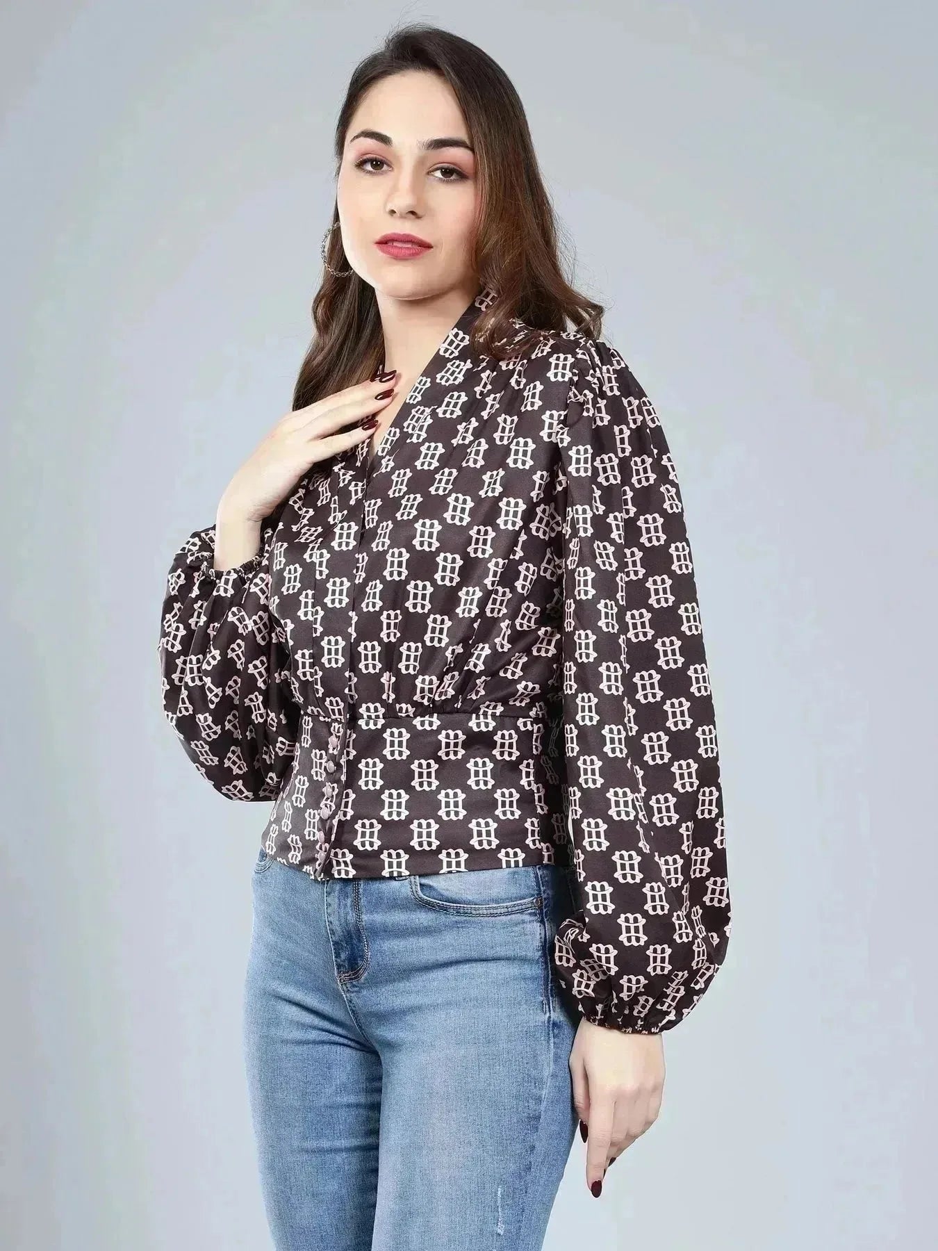 Vintage Printed Blouse