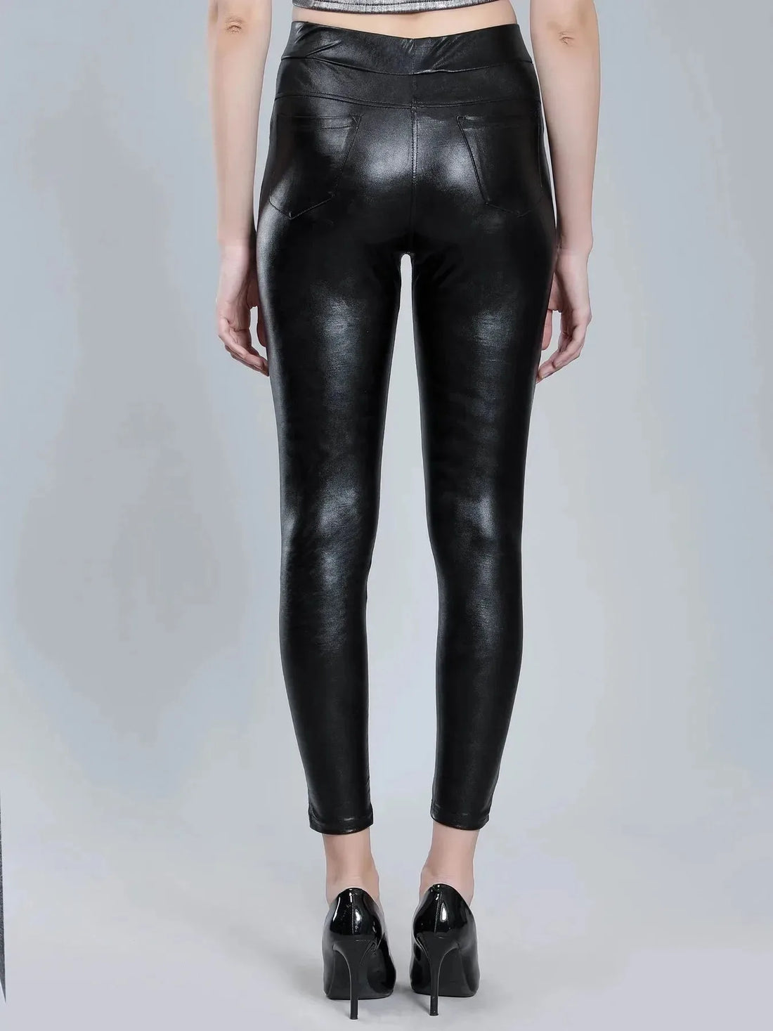 Leather Look Stretch Pants