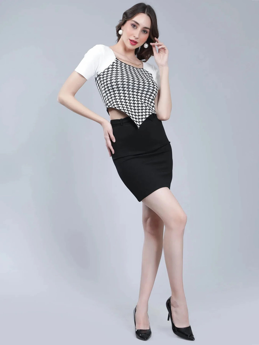 Belted Short Skirt