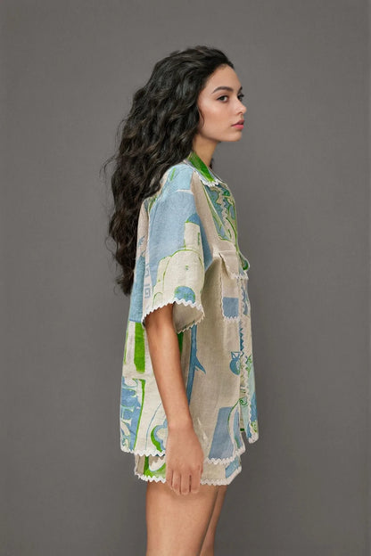 Tropical Printed Two Piece Set