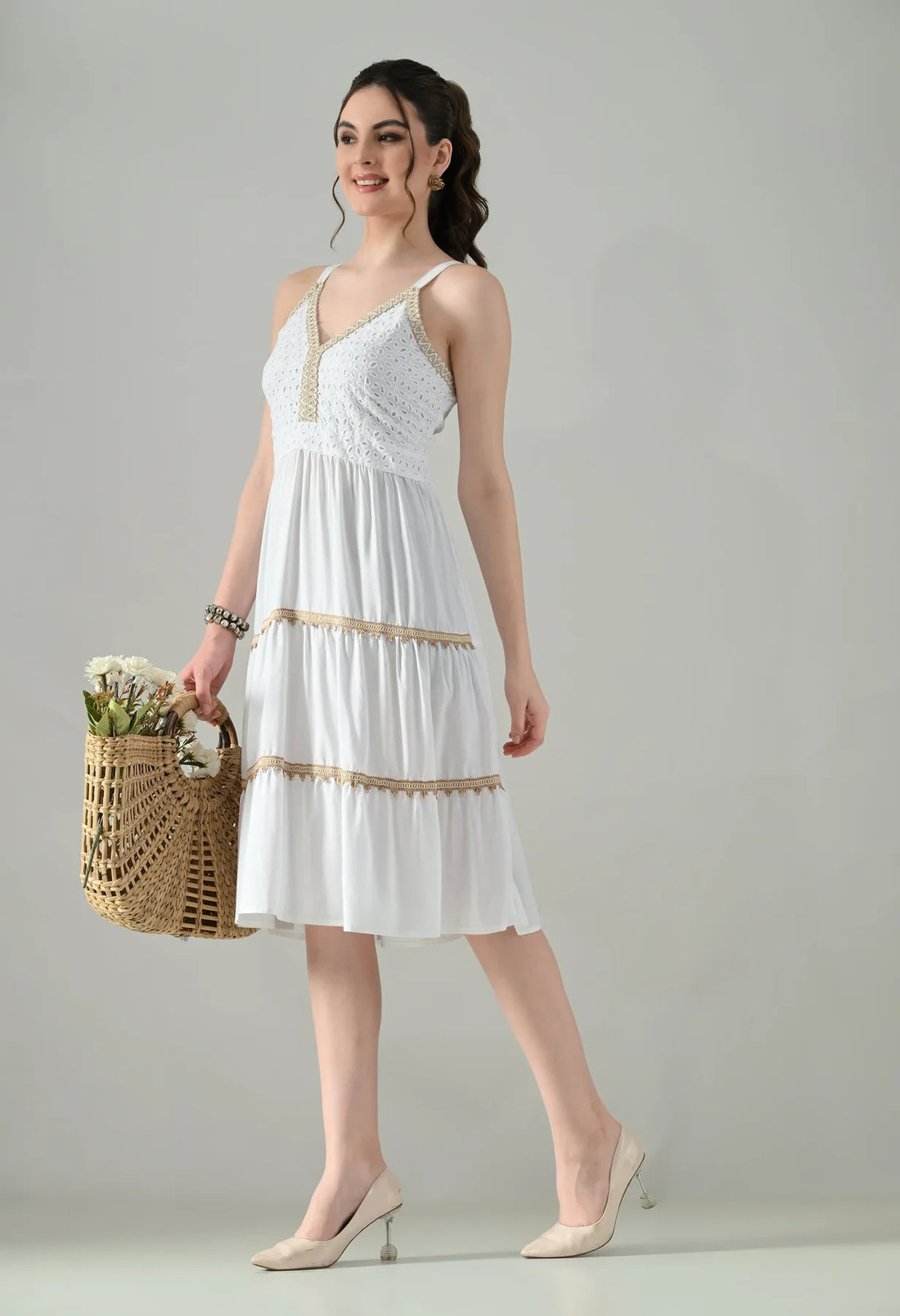 Schiffli Breeze Short Dress