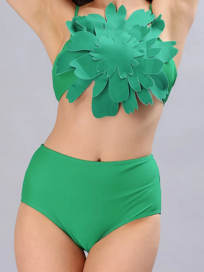 3D Flower Embellished Luxury Bikini
