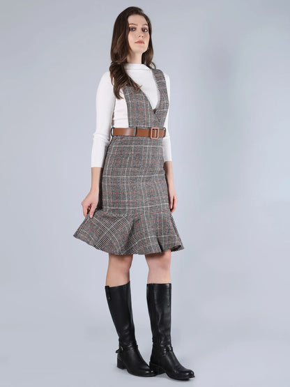 Plaid Winter Midi Dress