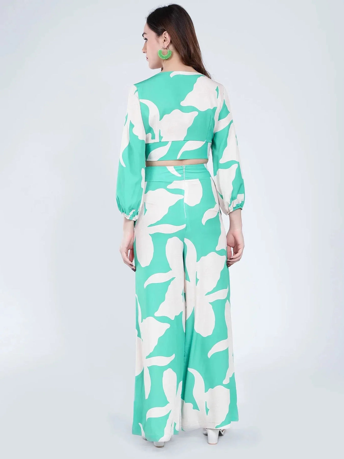 Belted Floral Two-Piece Set