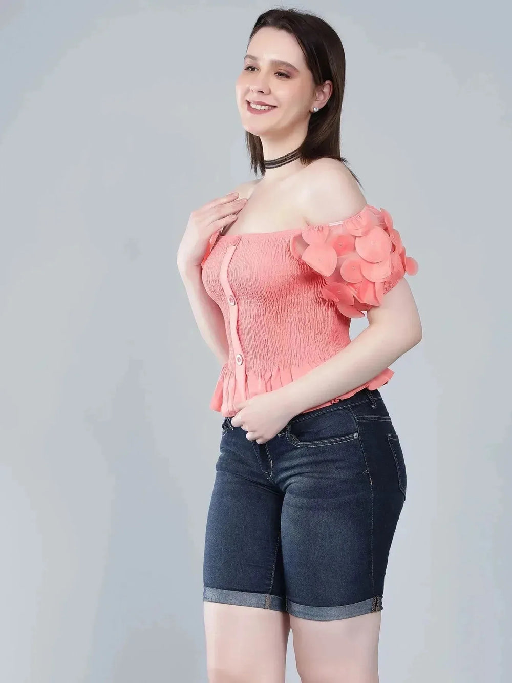 Puff Sleeve Bodycon Top