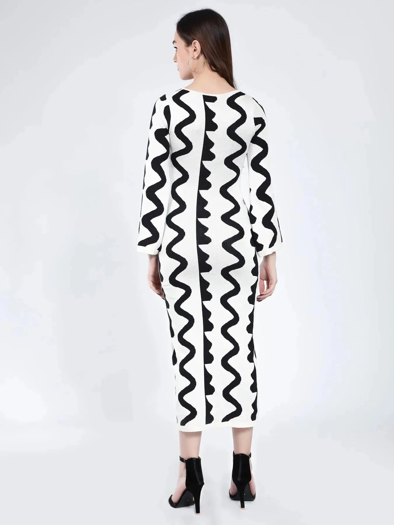 Flat Knit Body Hugging Dress