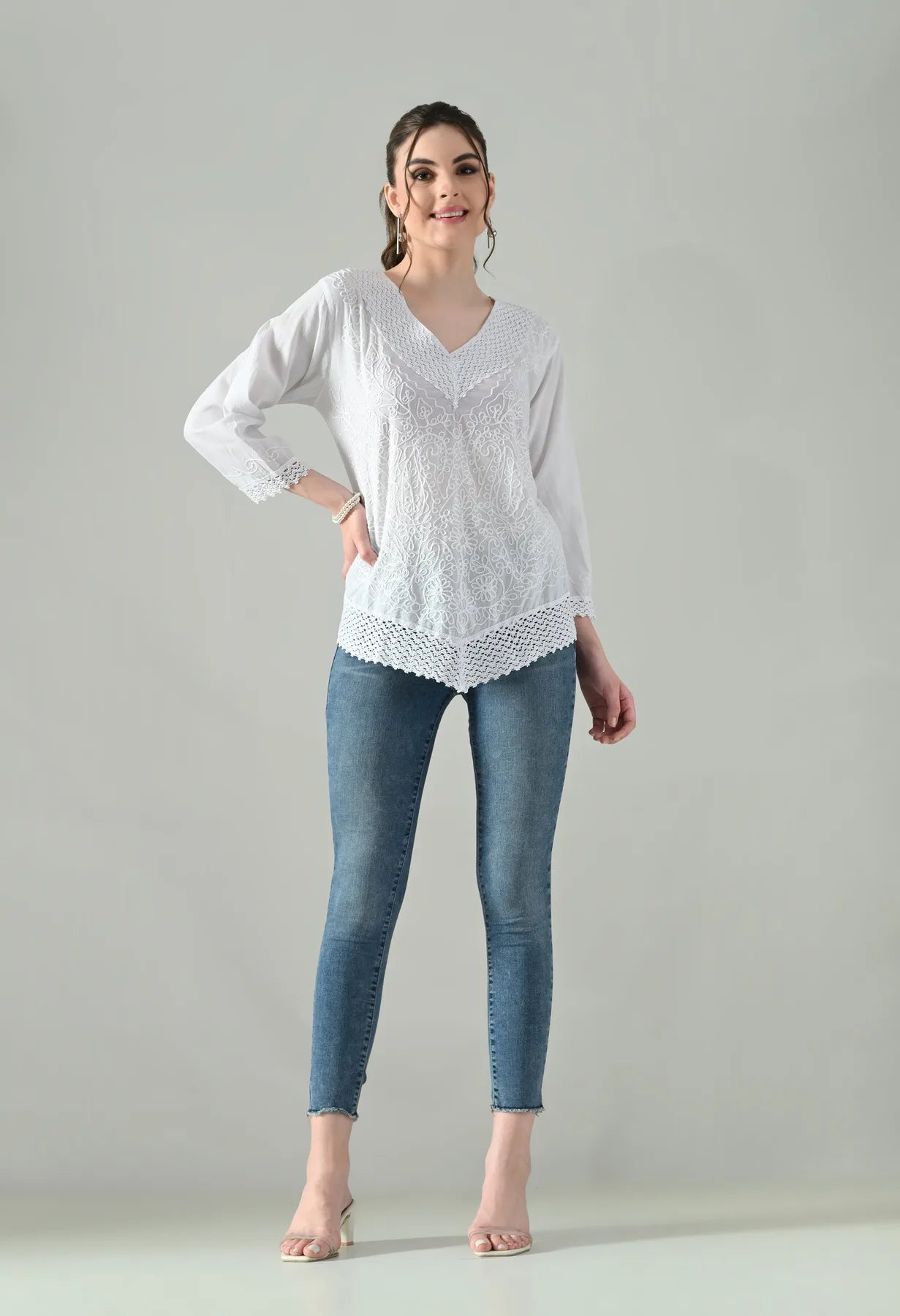 Sweetheart Bloom Embroidered Top