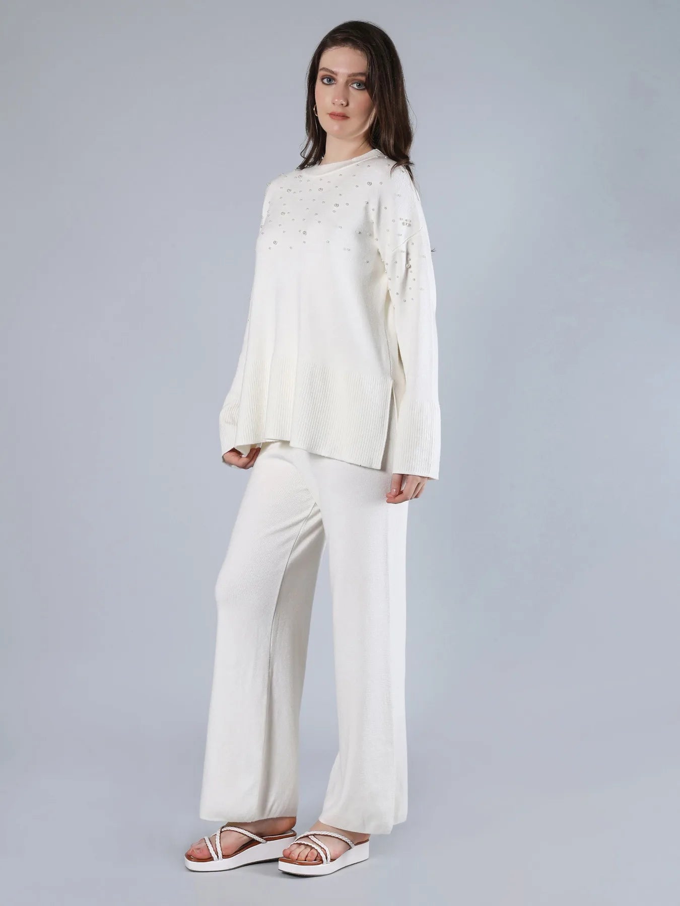 Pearl Detailed Two-Piece Set