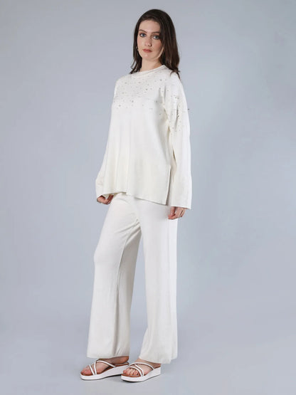 Pearl Detailed Two-Piece Set
