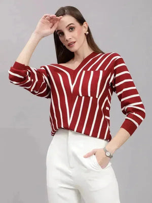 Striped Knitted Pullover