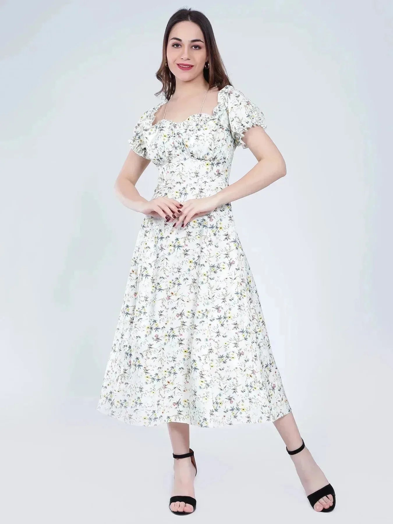 Ditsy Flower Print Dress