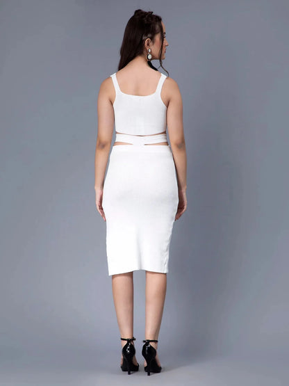 Hollow Cut Out Fitted Knit Dress