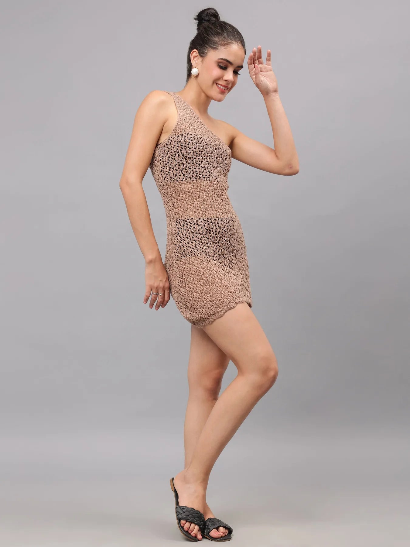 One Shoulder Crochet Cover Up