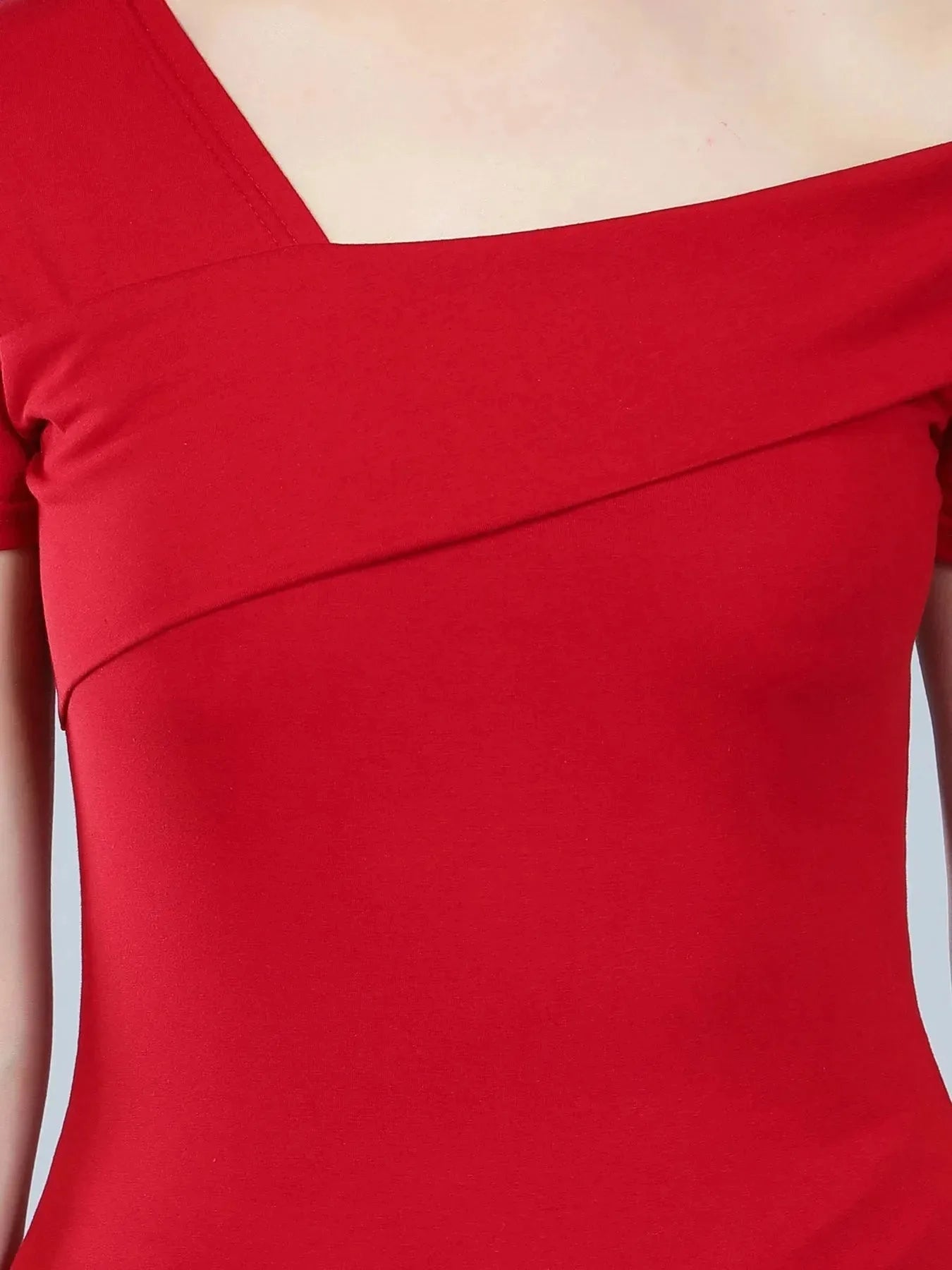 Asymmetric Neck T-Shirt