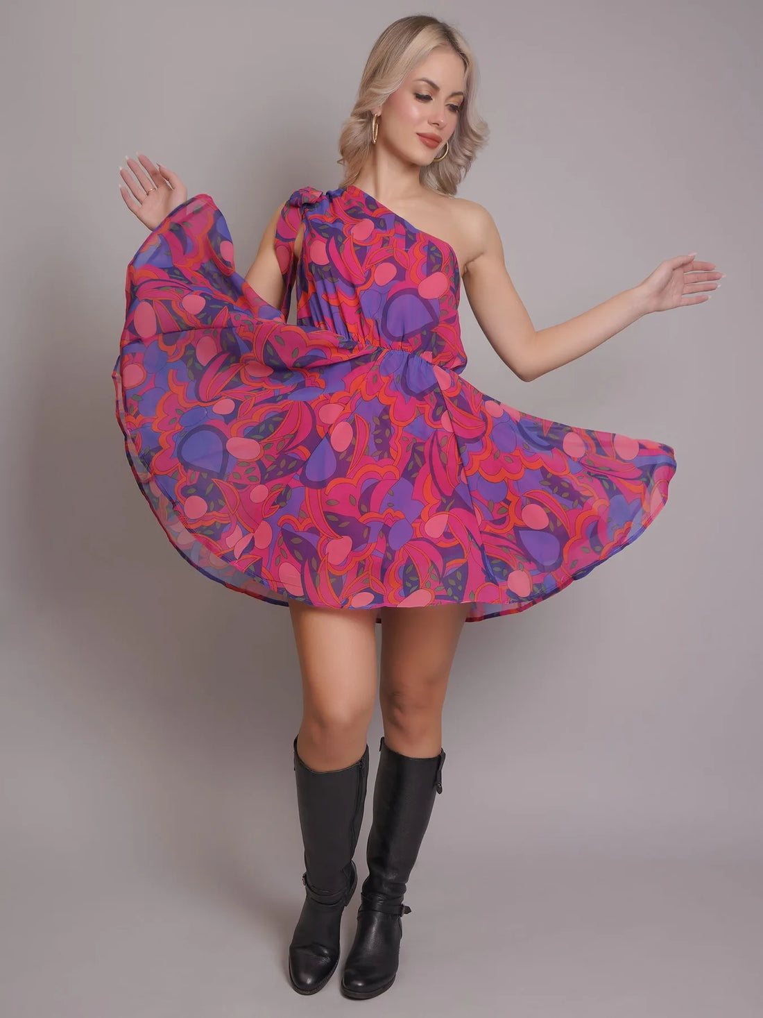 One-Shoulder Short Dress