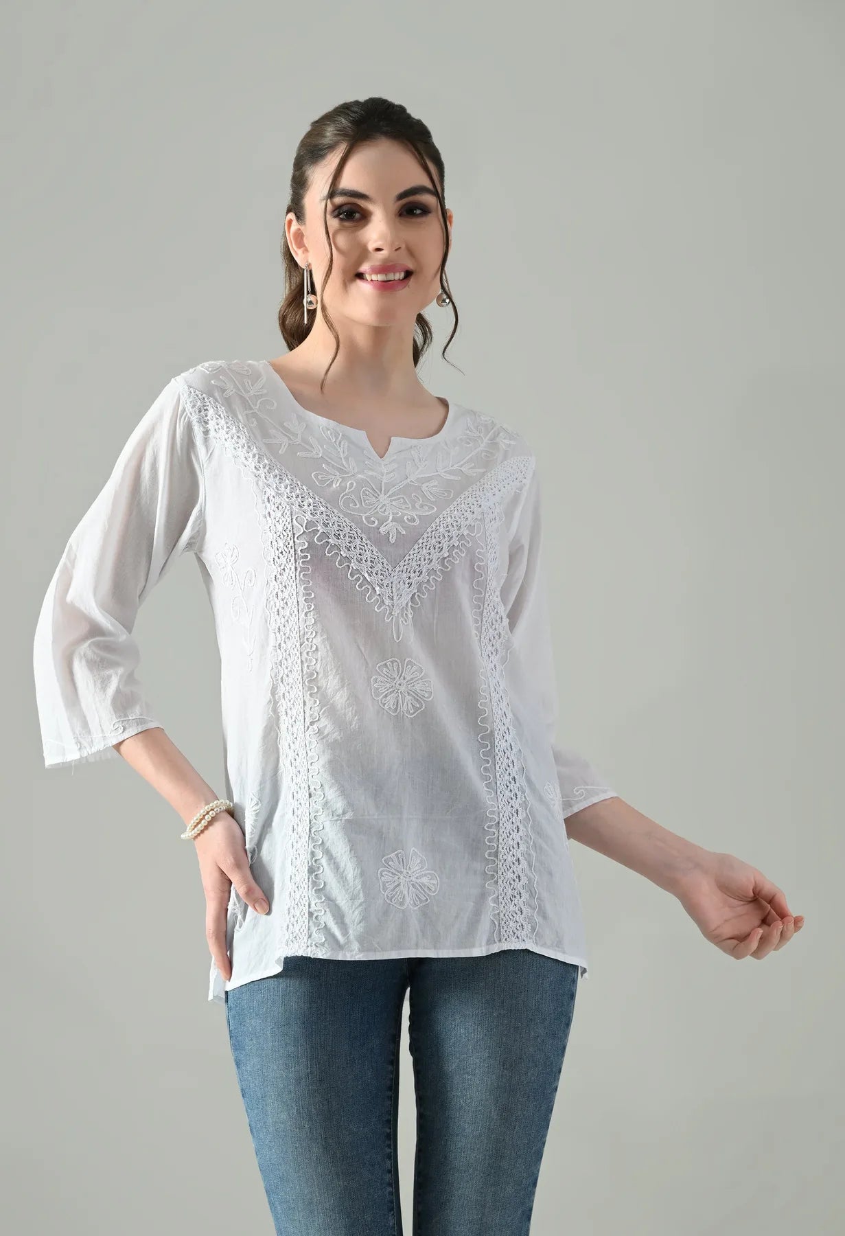 Sweetheart Bloom Embroidered Top