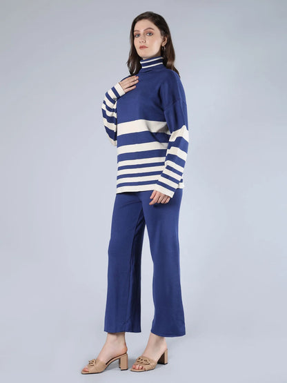 Striped Knitted Two Piece Set