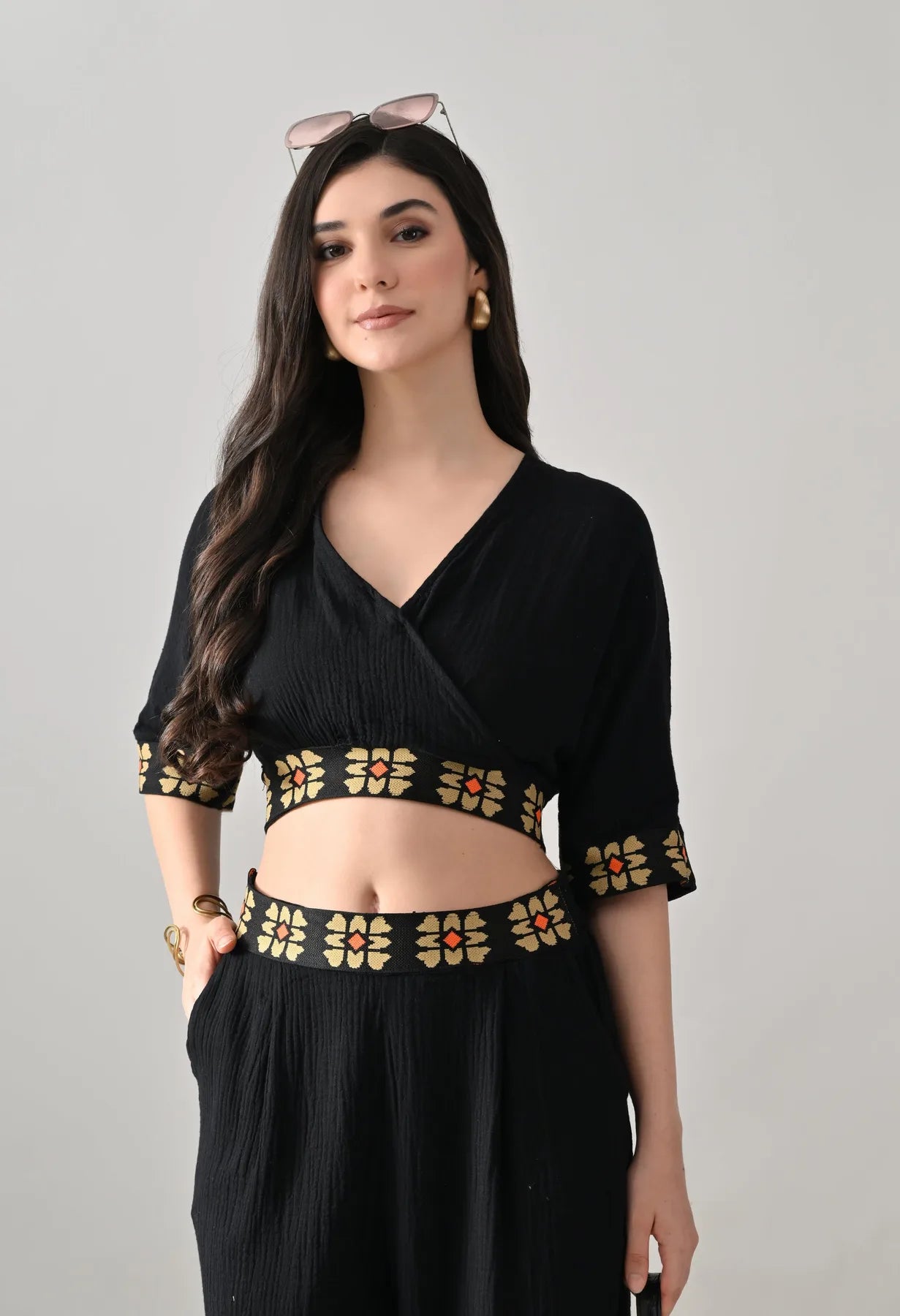 Embroidered Two-Piece Set