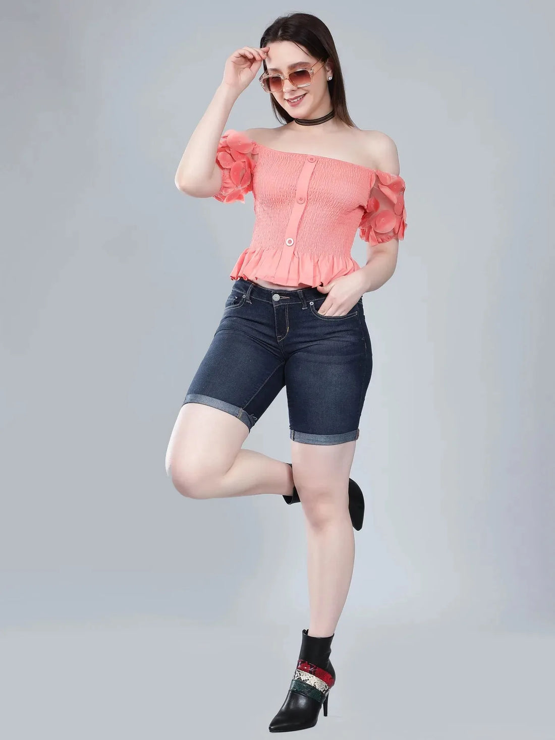 Puff Sleeve Bodycon Top