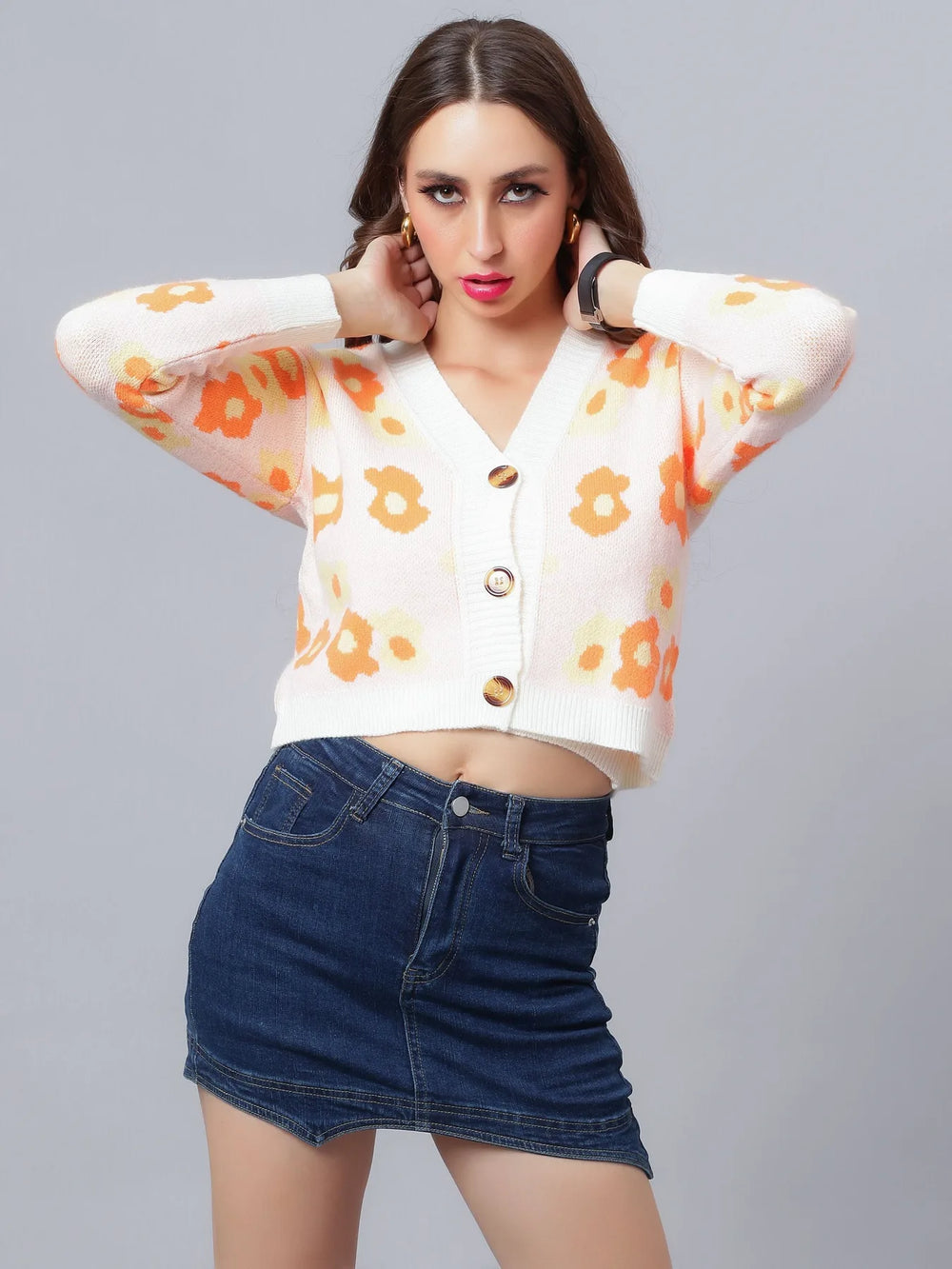 Floral Cardigan Two Piece Set