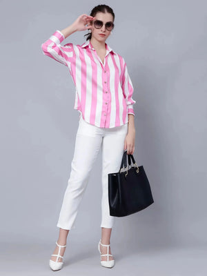 Wide Striped Elegant Shirt