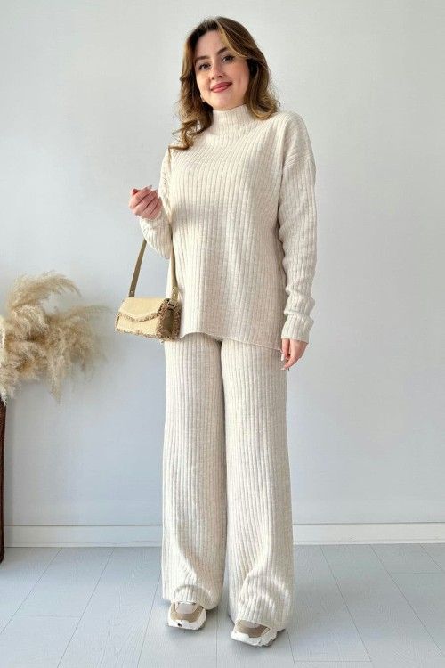 Warm Knitted Two Piece Set